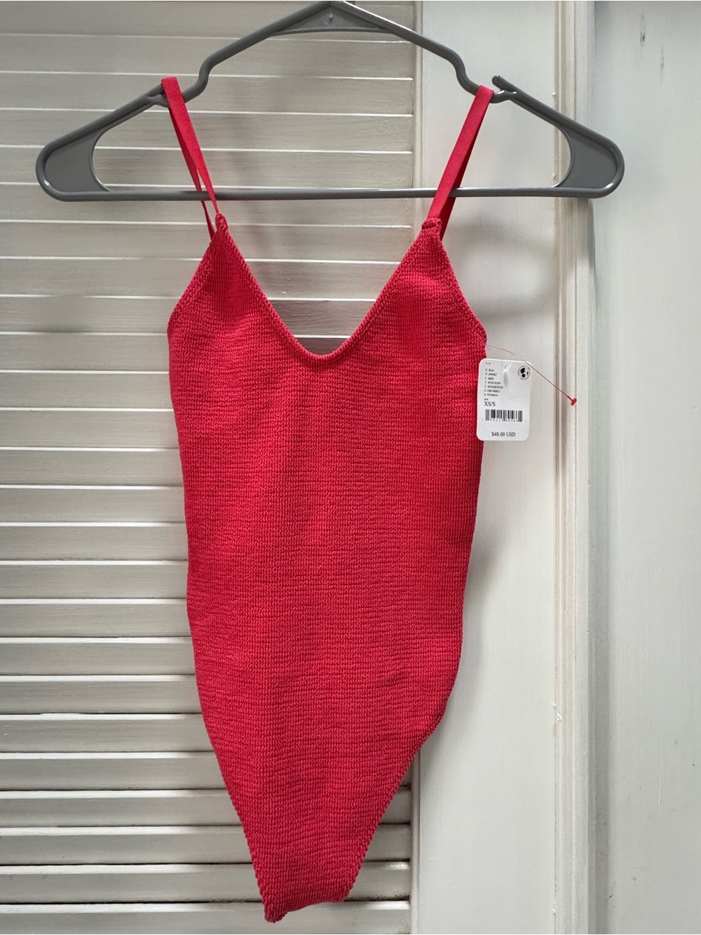 Free People Red Knit Tank Bodysuit